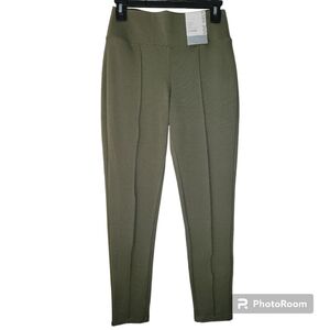 Nine West Seamed Tummy control,Mid Rise Ponte Leggings, S Short, Olive, NWT